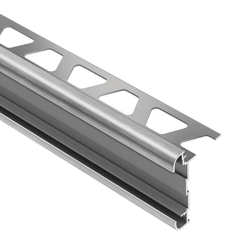 Schluter Rondec-Ct Counter Trim 1/2in. Aluminum Brush Chrome