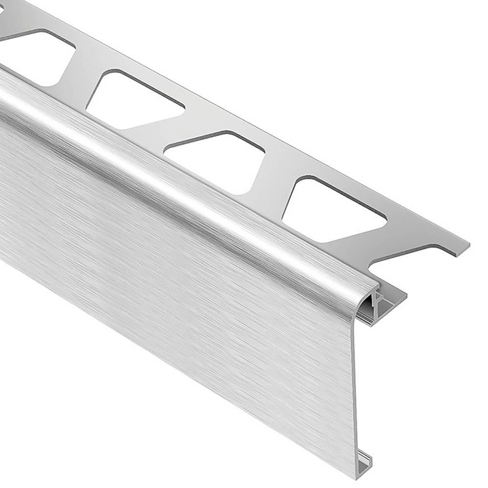 Schluter Rondec-Step-39 Profile 1/2in. Aluminum Brush Chrome
