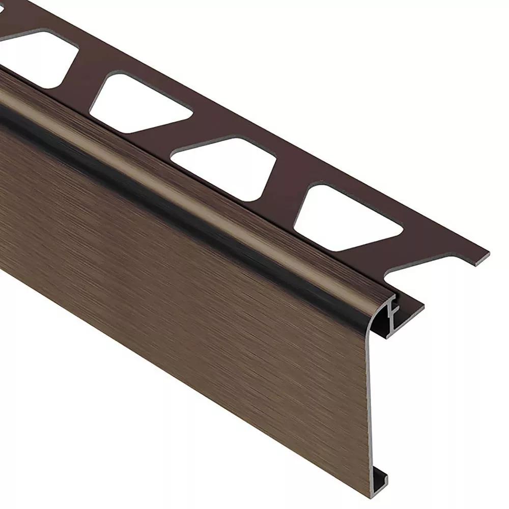 Schluter Rondec-Step-39 Profile 1/2in. Aluminum Antique Bronze
