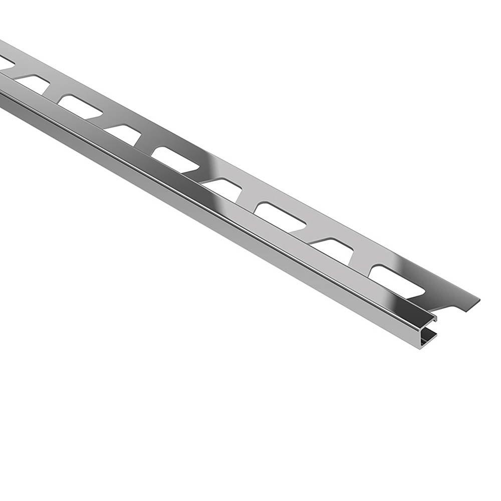Schluter Quadec Square Edge Trim 7/16in. Stainless Steel