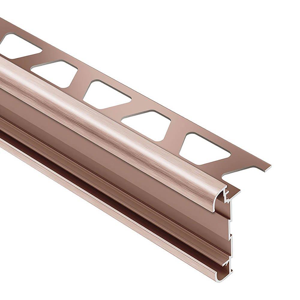 Schluter Rondec-Ct Counter Trim 3/8in. Aluminum Brush Copper