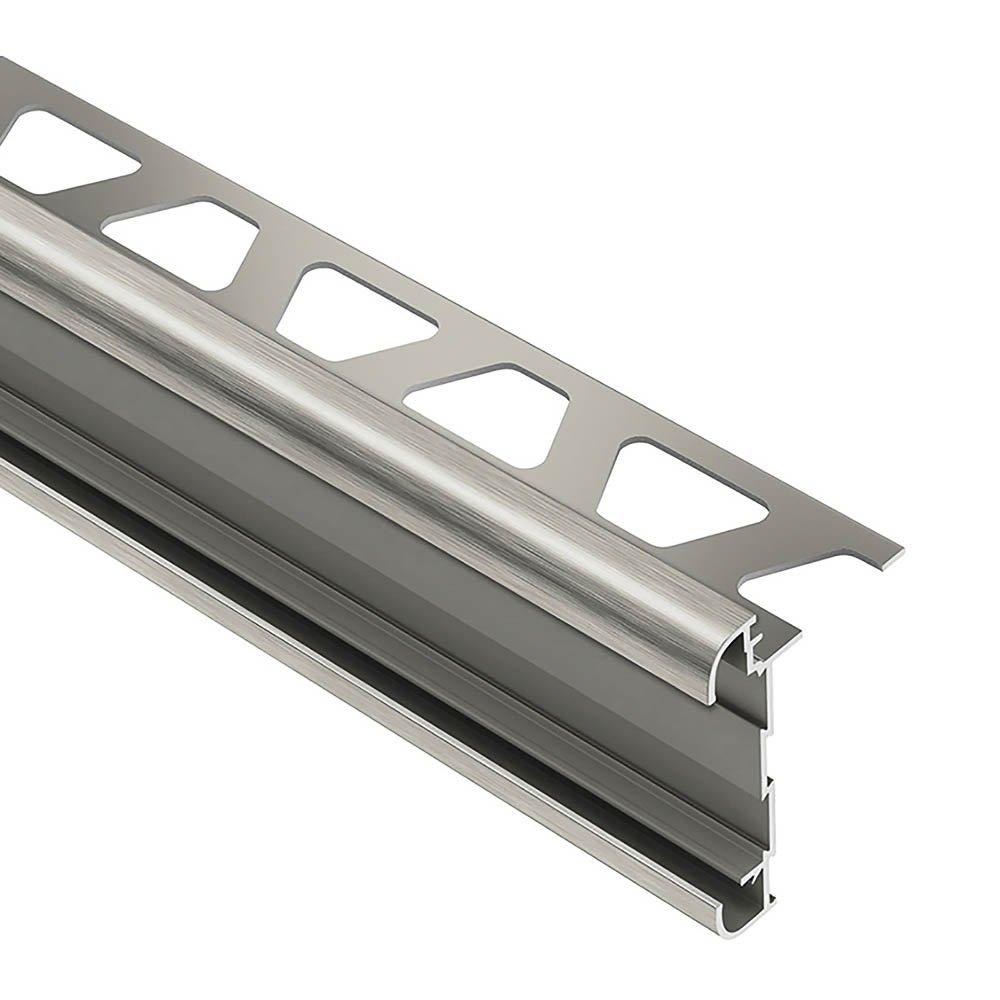 Schluter Rondec-Ct Counter Trim 1/2in. Aluminum Brush Nickel