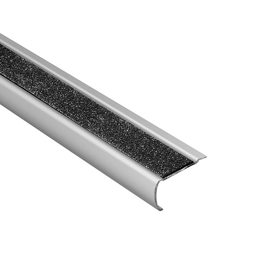 Schluter Trep-Gks 1-3/8in. Stair Retro Stainless Steel Black 4ft. 11in.