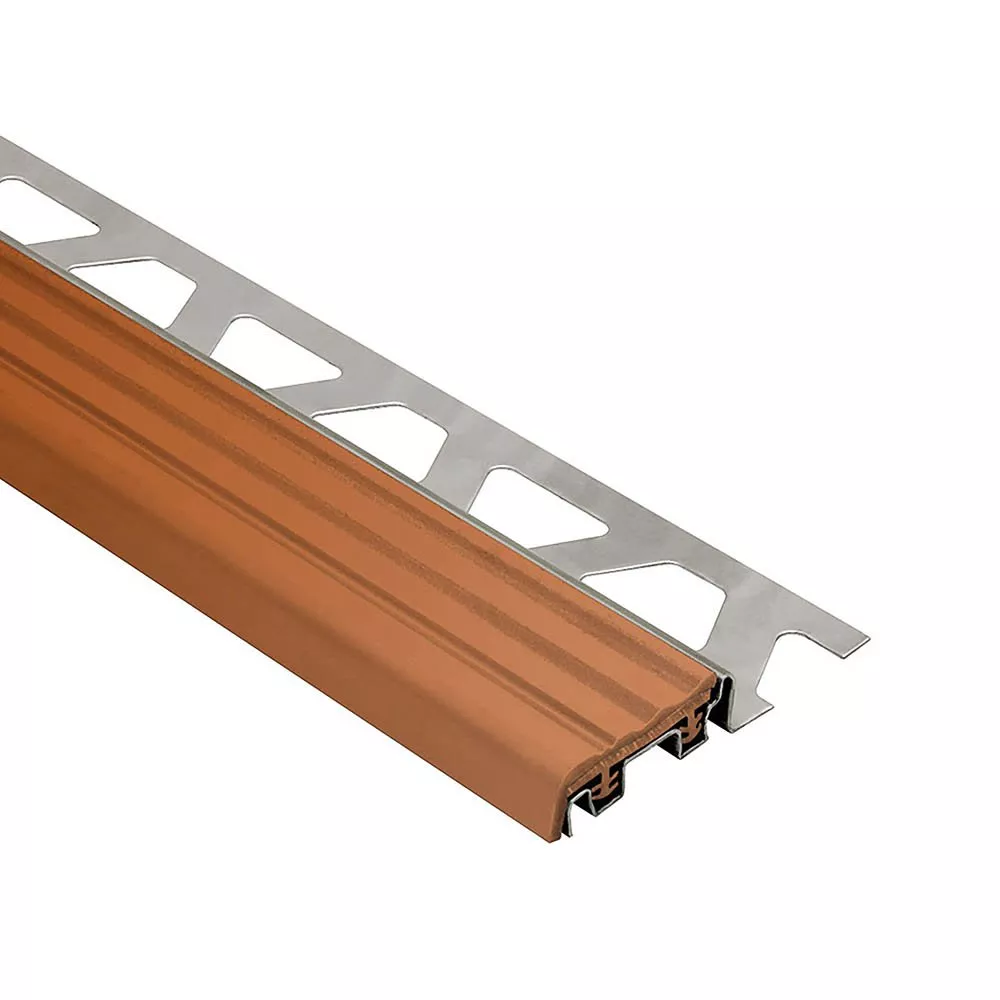 Schluter Trep-Se 3/8in. Stainless Steel 1-1/32in. Tread Nut Brown