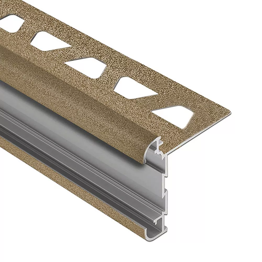 Schluter Rondec-Ct Counter Trim 3/8in. Aluminum Beige