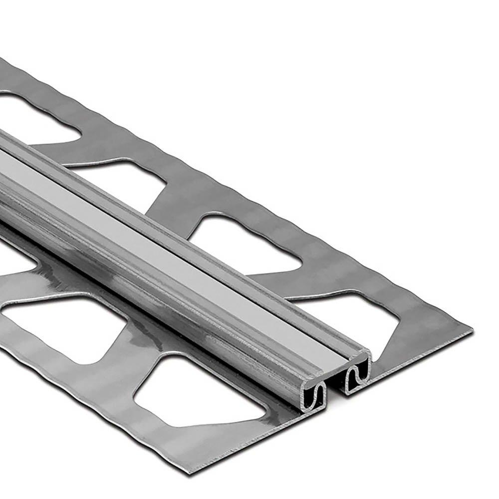Schluter Dilex-Eksb 3/32in. Stainless Steel w/ 1/4in. Joint Classic Grey