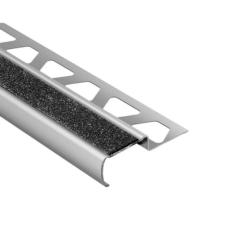 Schluter Trep-Gs 1-3/16in. Stair 33/64in. Stainless Black 4ft. 11in.