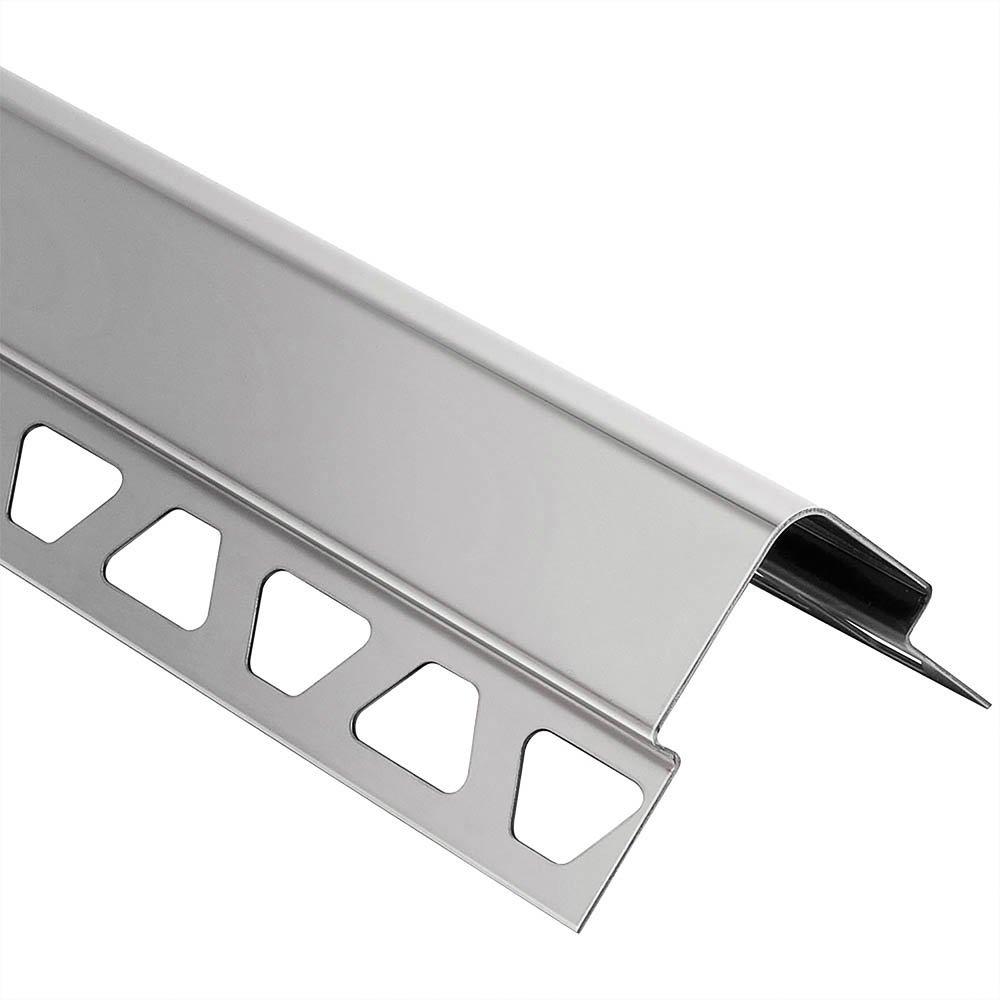 Schluter Eck-E W-1-15/32in. H-1/4in. Stainless Steel 8ft. 2-1/2in.