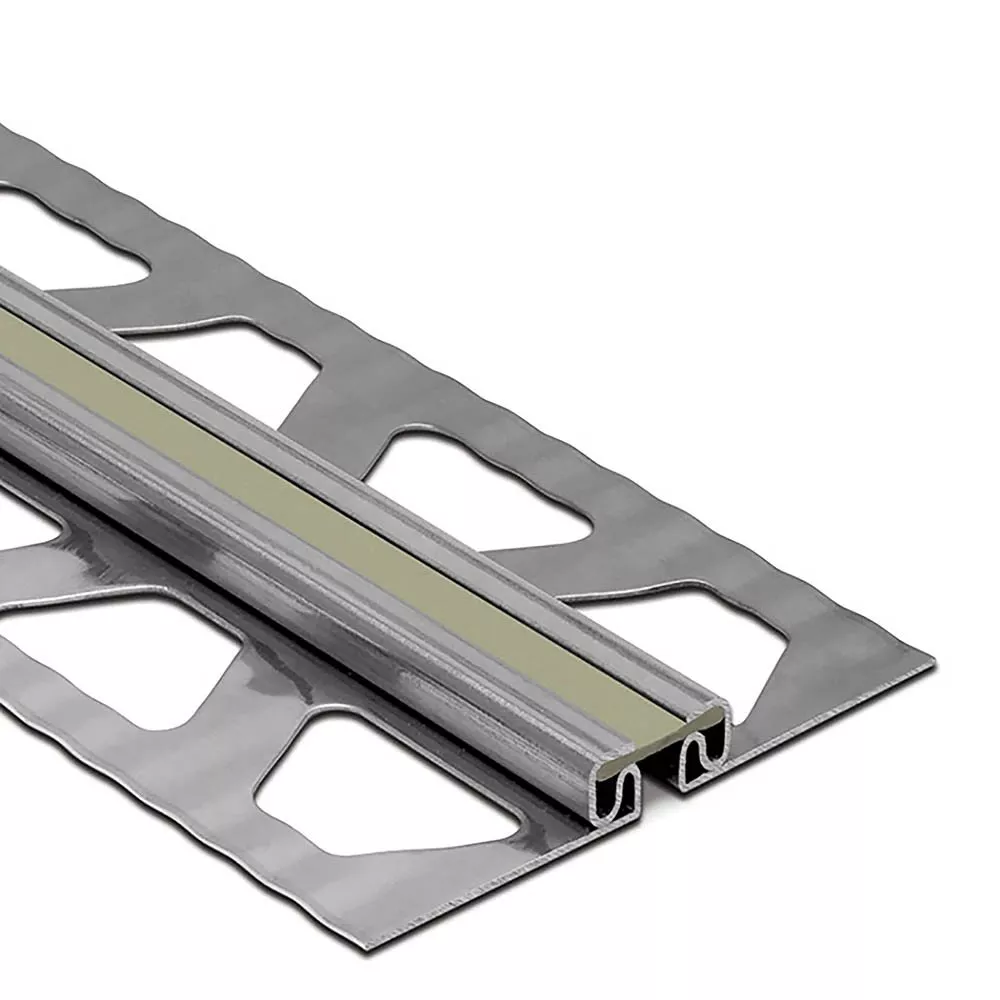 Schluter Dilex-Eksb 1/4in. Stainless Steel w/ 1/4in. Joint Grey