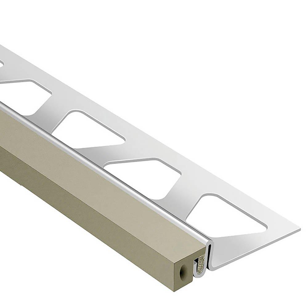 Schluter Dilex-Ksa 1/2in. Stainless Steel w/ 3/8in. Joint Grey