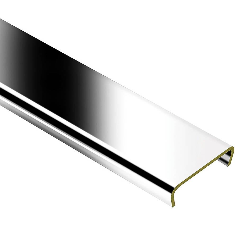 Schluter Designline 1in. Border Trim 1/4in. Chrome-Plated Brass