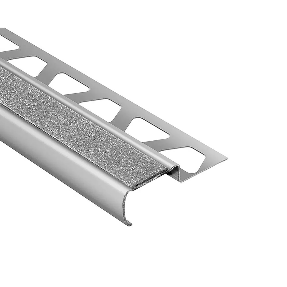 Schluter Trep-Gb 2-5/32in. Stair 3/8in. Stainless Steel Clear 4ft. 11in.