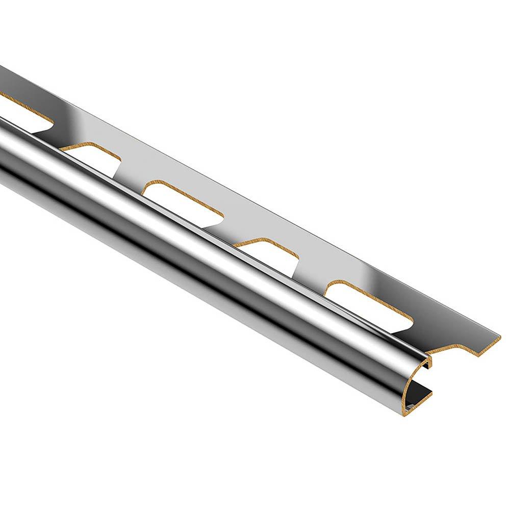 Schluter Rondec Bullnose Trim 5/16in. Chrome-Plated Brass