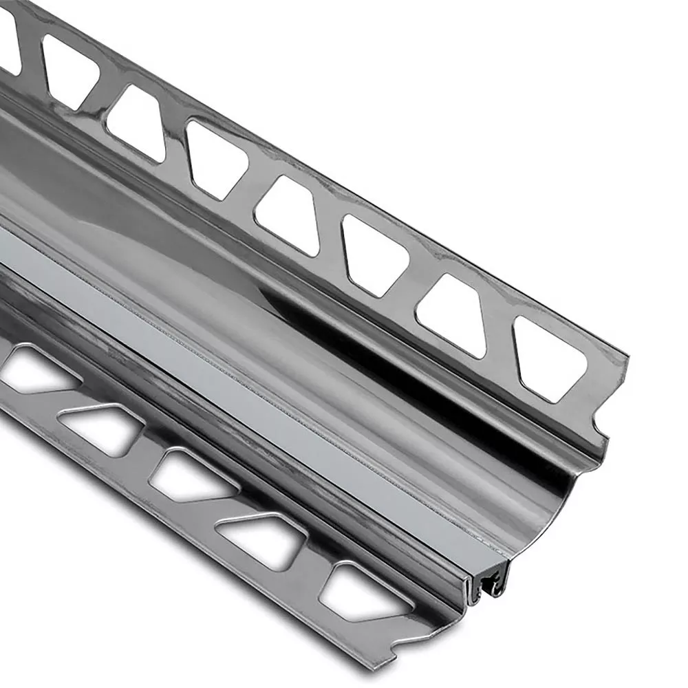 Schluter Dilex-Hks Cove 5/16in. X 9/32in. Stainless Steel / Classic Gray