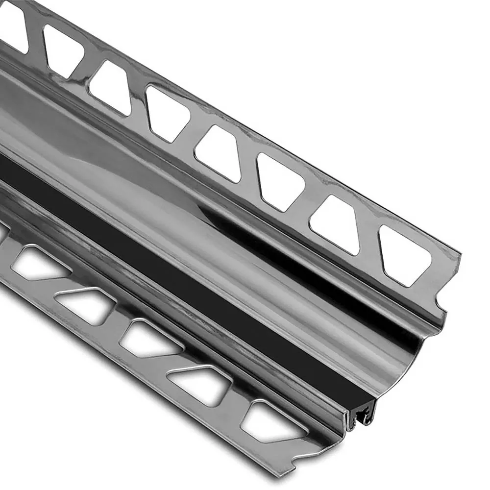 Schluter Dilex-Hks Cove 3/8in. X 7/16in. Stainless Steel / Black