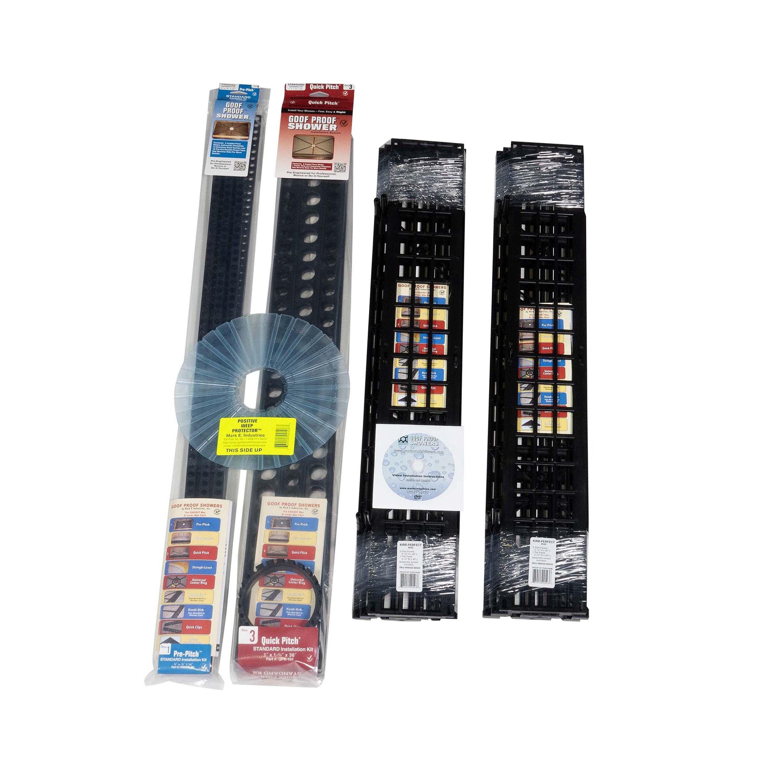 Goof Proof Showers Shower Floor and Curb Installation Kit