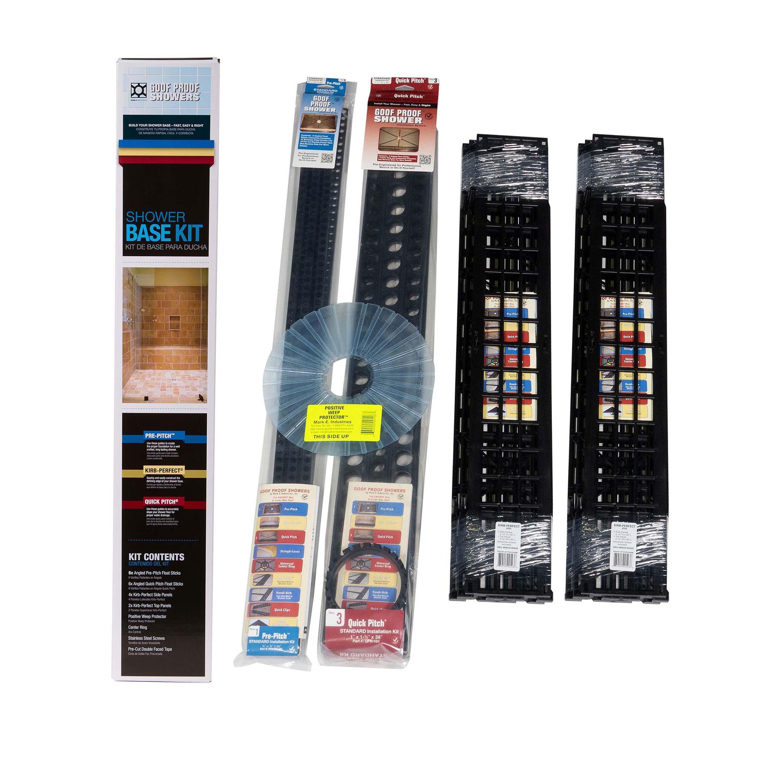Goof Proof Showers Shower Floor and Curb Installation Kit
