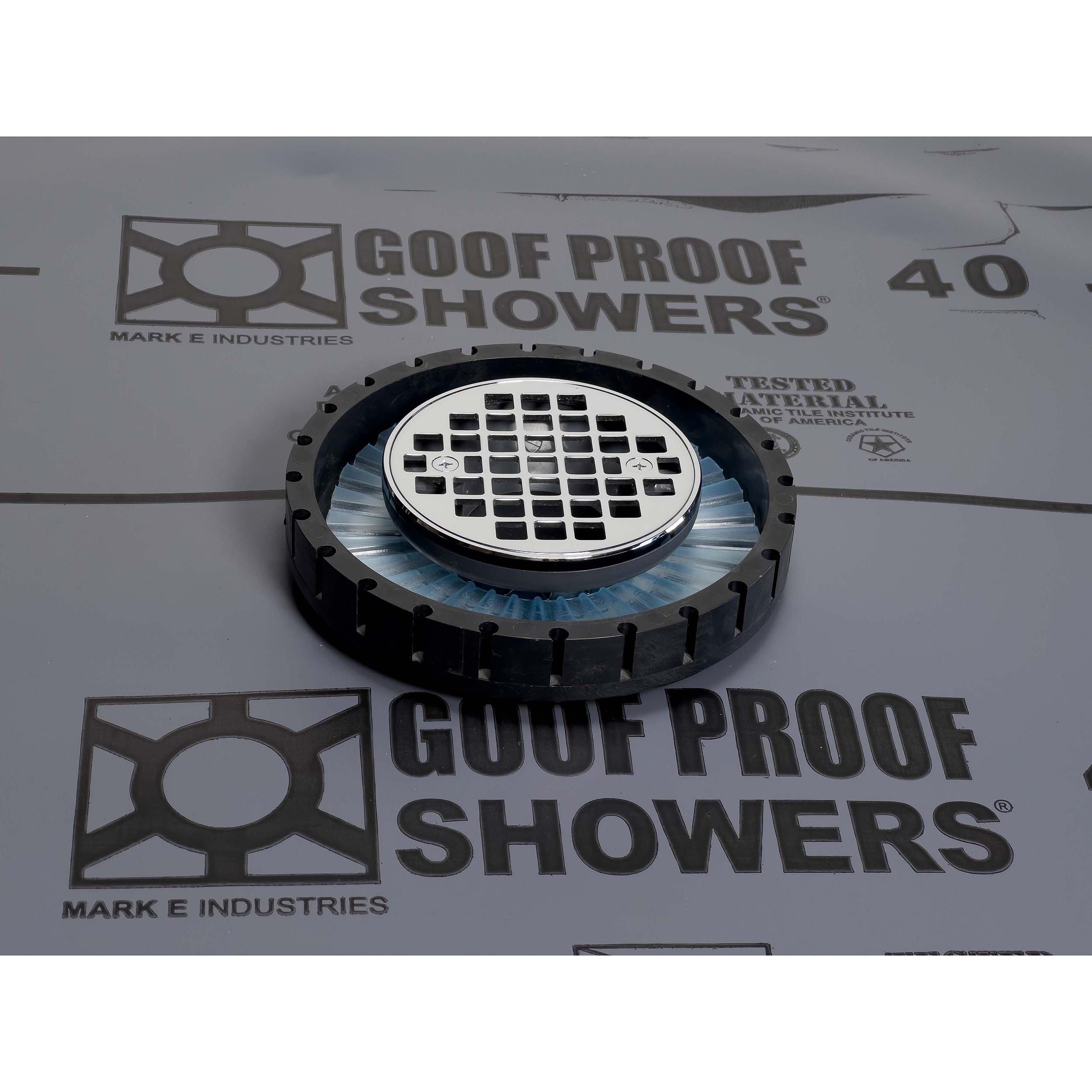 Goof Proof Showers Quick Pitch Universal Center Ring with Positive Weep Protector