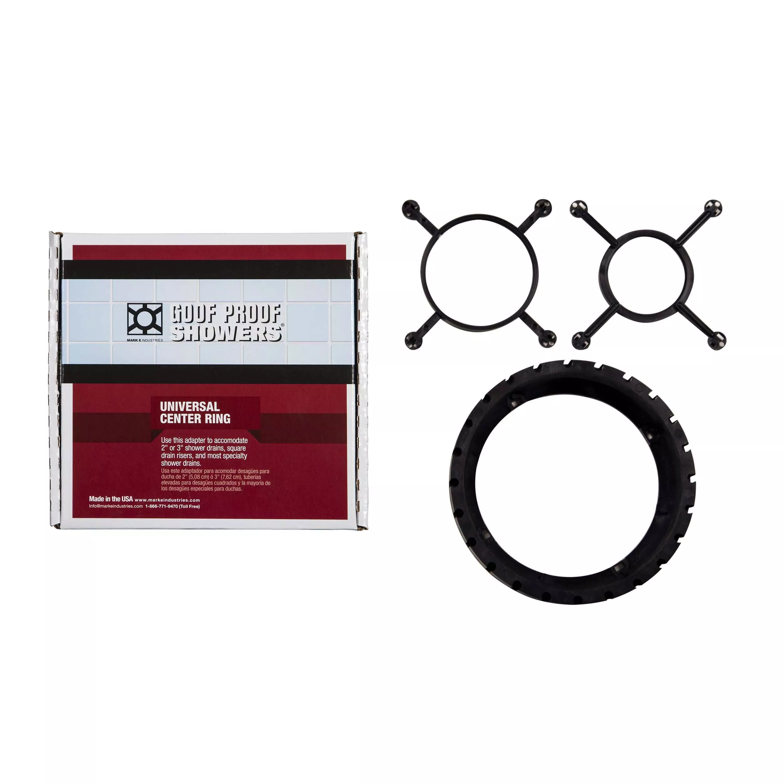 Goof Proof Showers Quick Pitch Universal Center Ring with Positive Weep Protector