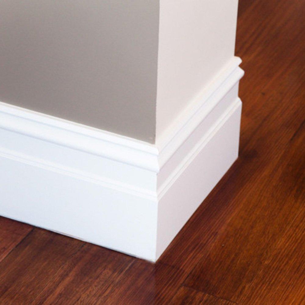 Flexible Wall Baseboard Molding Trim, 4″X16.4' Self-Adhesive Vinyl  Baseboards