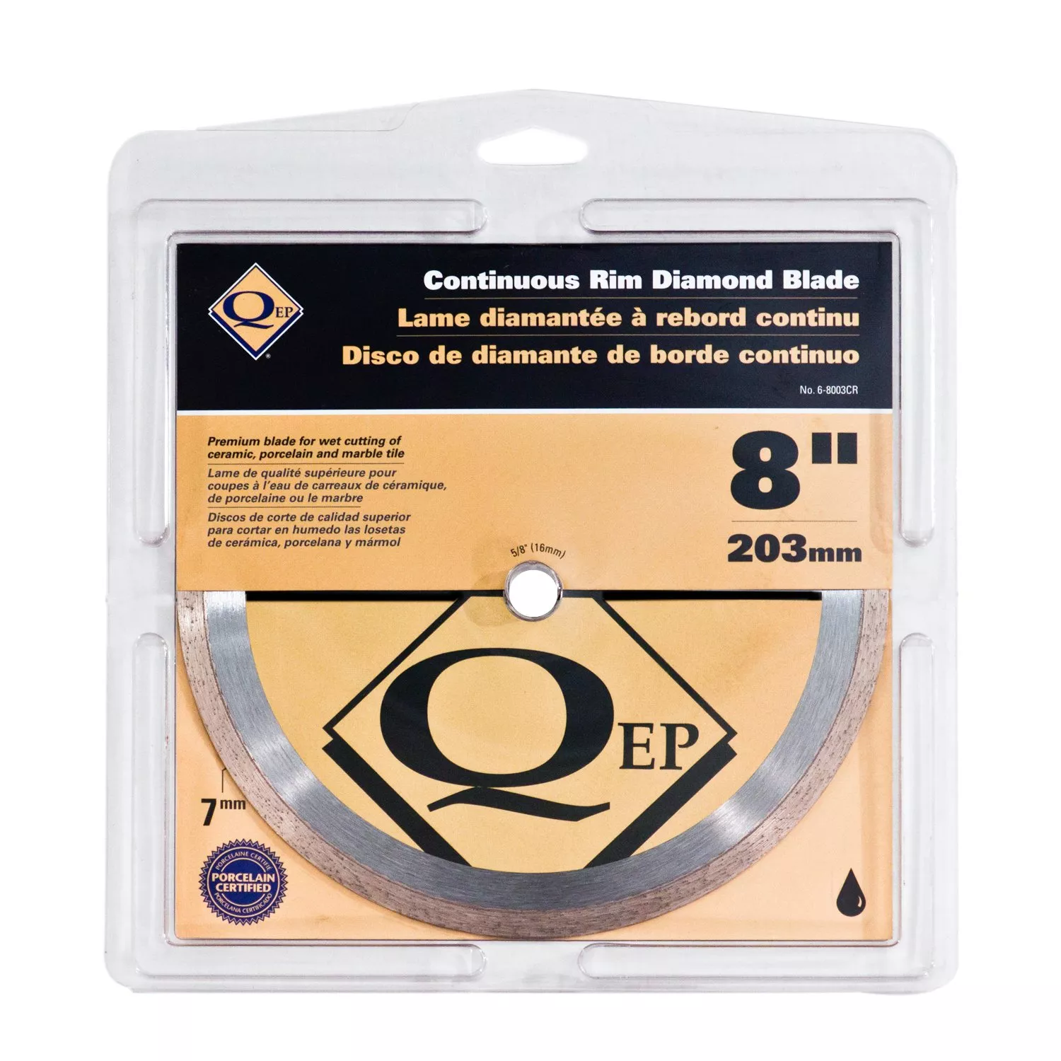 QEP Premium Continuous Rim Wet Saw Blade Floor and Decor