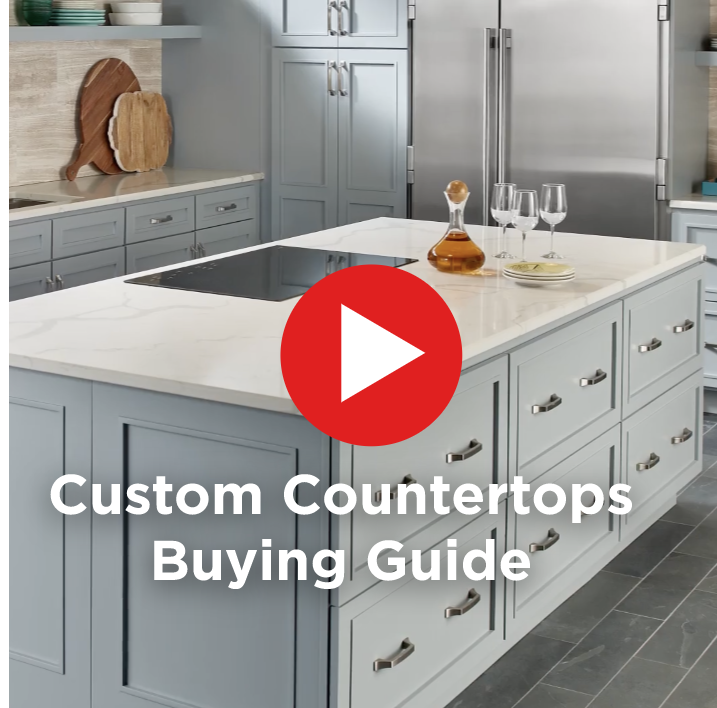 Custom Countertop Buying Guide with red play button overlay