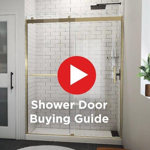 Shower Door Buying Guide Video w/ Play Button Overlay