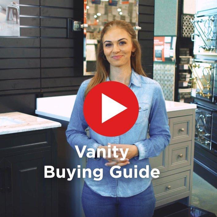 Vanity Buying Guide Video with Play Button