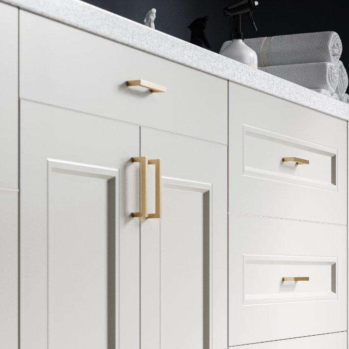 Cabinets w/ Gold Decorative Hardware