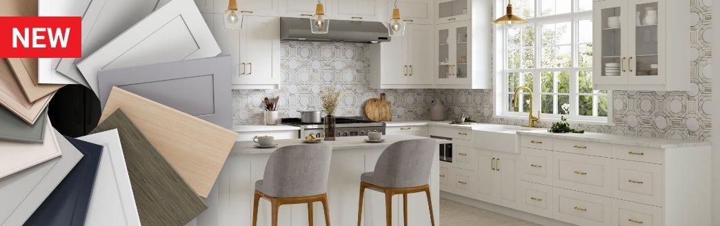 Cabinet samples and room scene