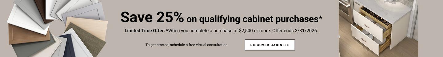 Start your dream kitchen with semi-custom cabinets. Get stylish cabinets at a price you'll love with our wide selection.