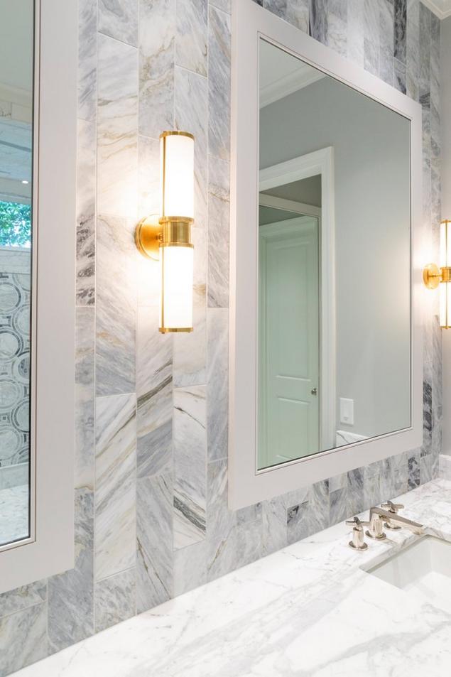 Marble bathroom vanity
