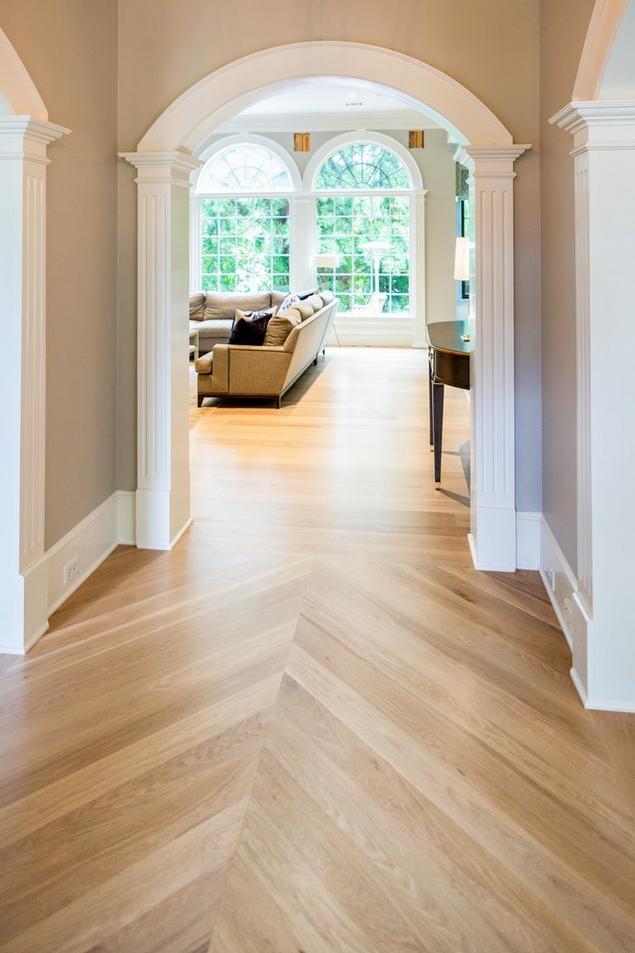 Foyer with engineered hardwood floors