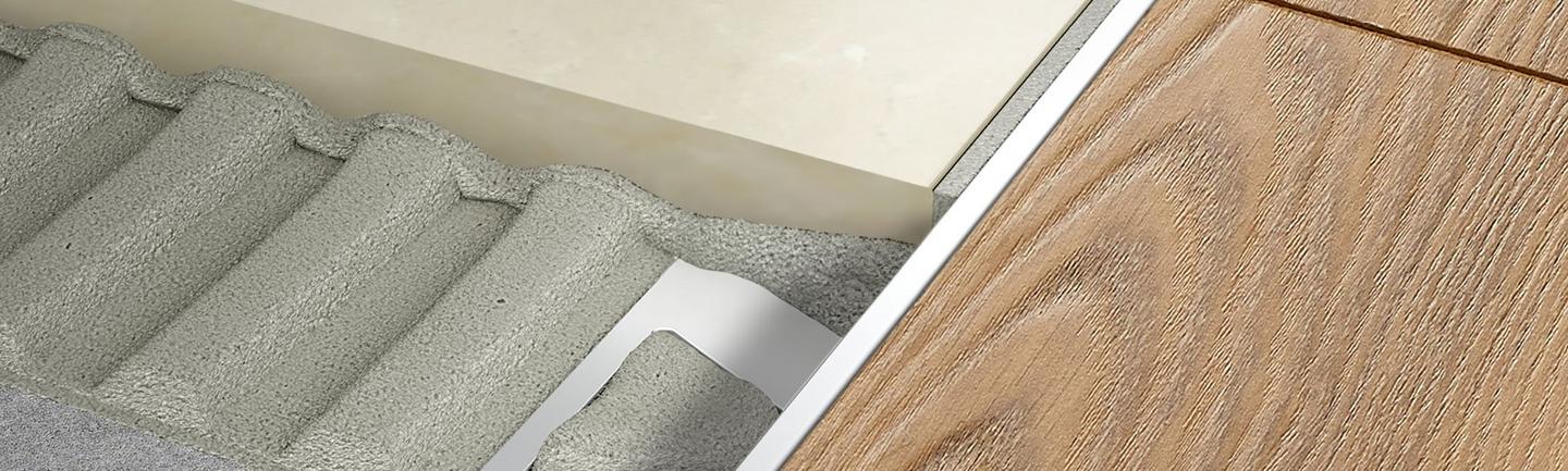 Aluminium Profile Square Edge Tile Trim For Bathroom Floor Metal
