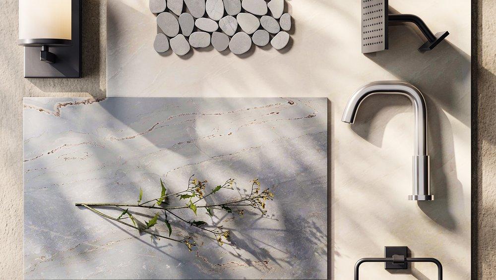 design mood board with organic elements