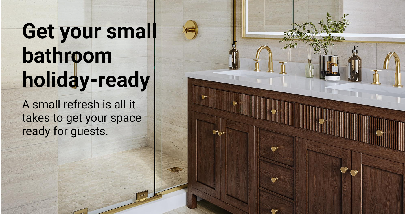 Get your small bathroom holiday-ready. A small refresh is all it takes to get your space ready for guests.