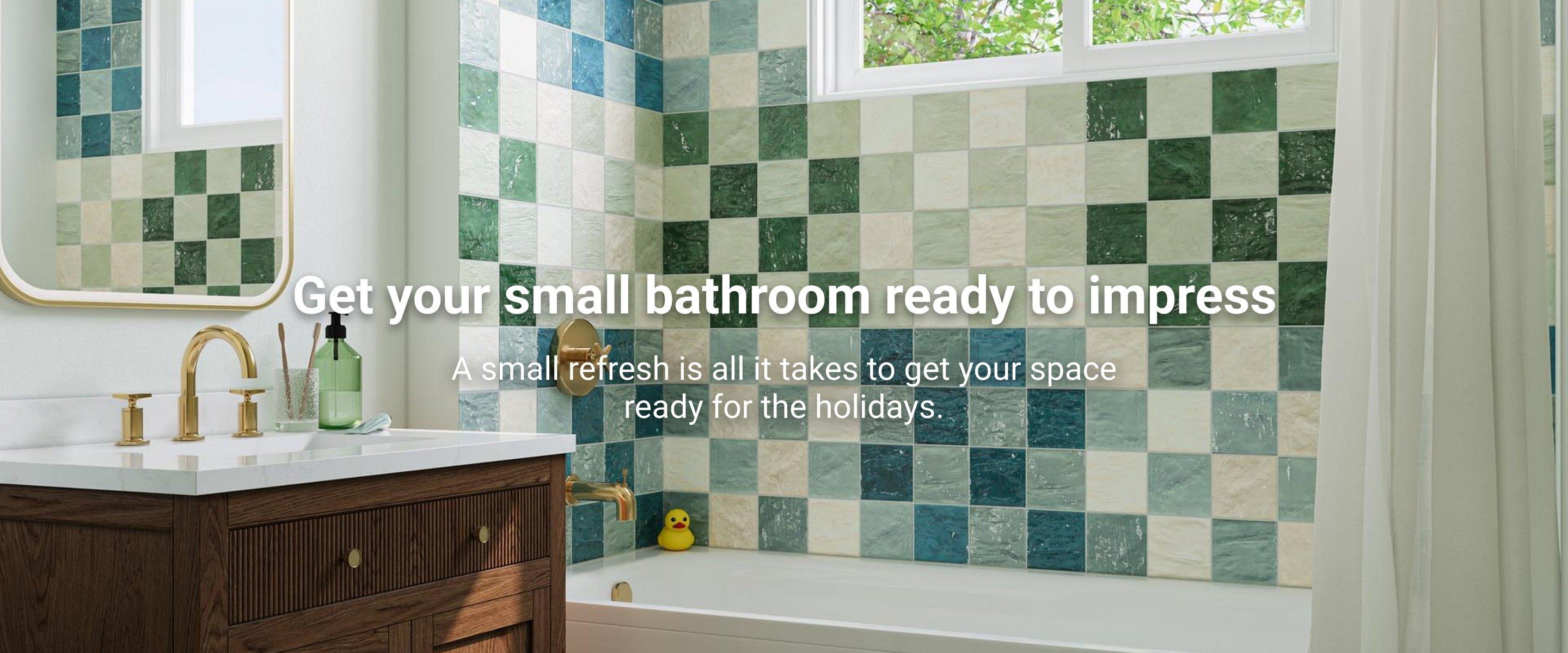 Get your small bathroom ready to impress. A small refresh is all it takes to get your space ready for the holidays.