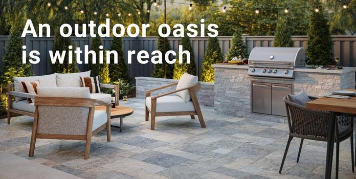 An outdoor oasis is within reach