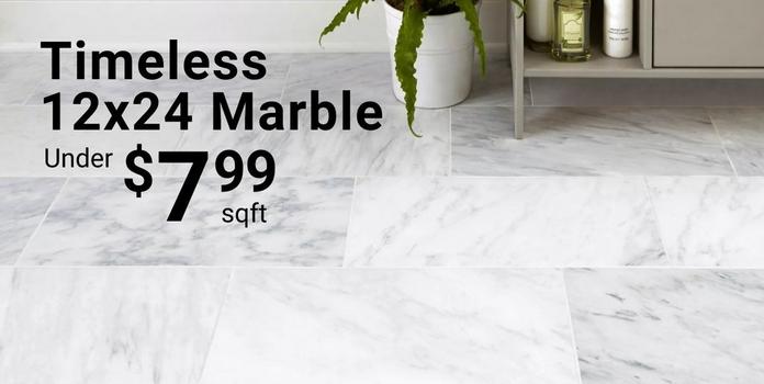 Timeless 12x24 Marble Under $7.99 per sqft