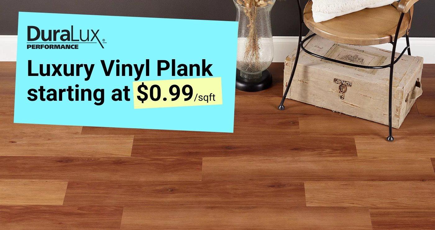 DuraLux Performance Luxury Vinyl Plank starting at $0.99/sqft