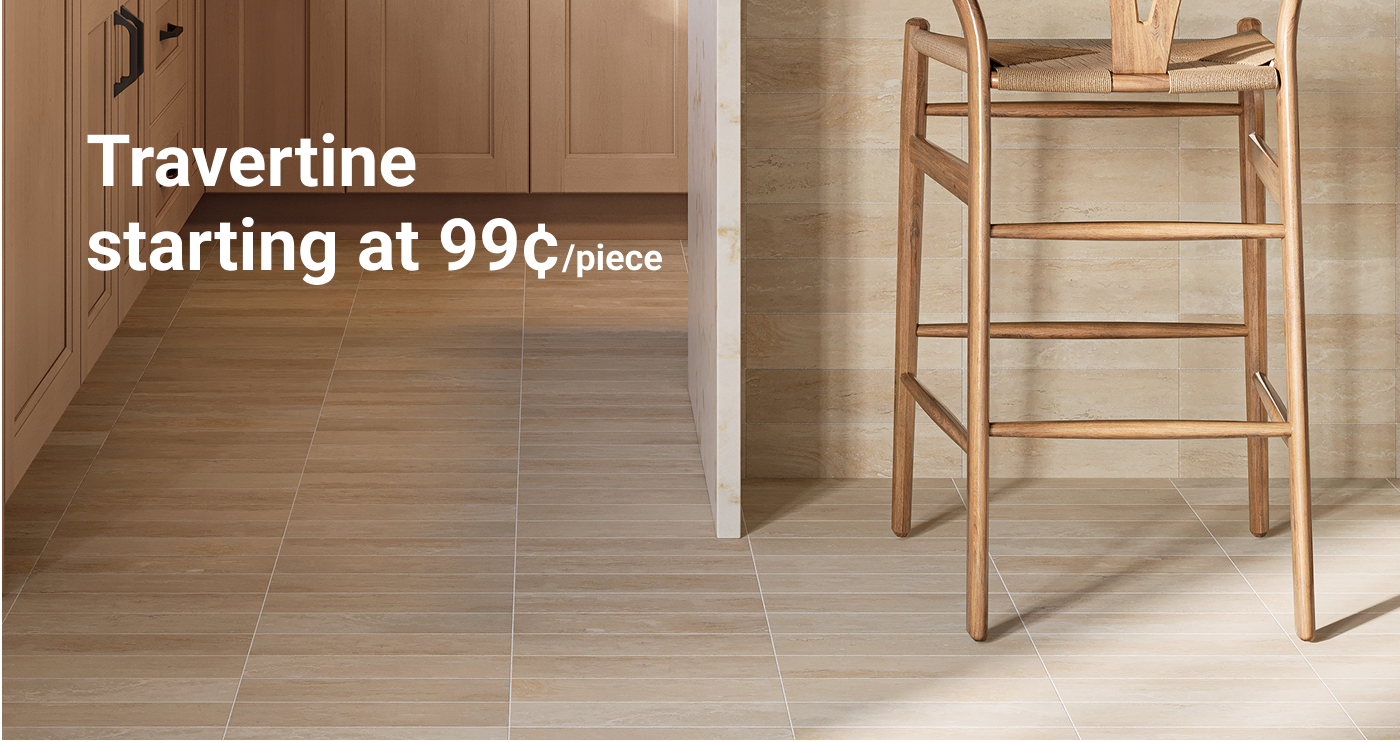 Travertine starting at 99¢/piece