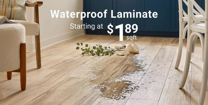 Waterproof Laminate Starting at $1.89 per sqft