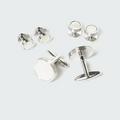 Product thumbnail 1 Black and Silver cuff links - Solid Design from Premium Indochino Collection