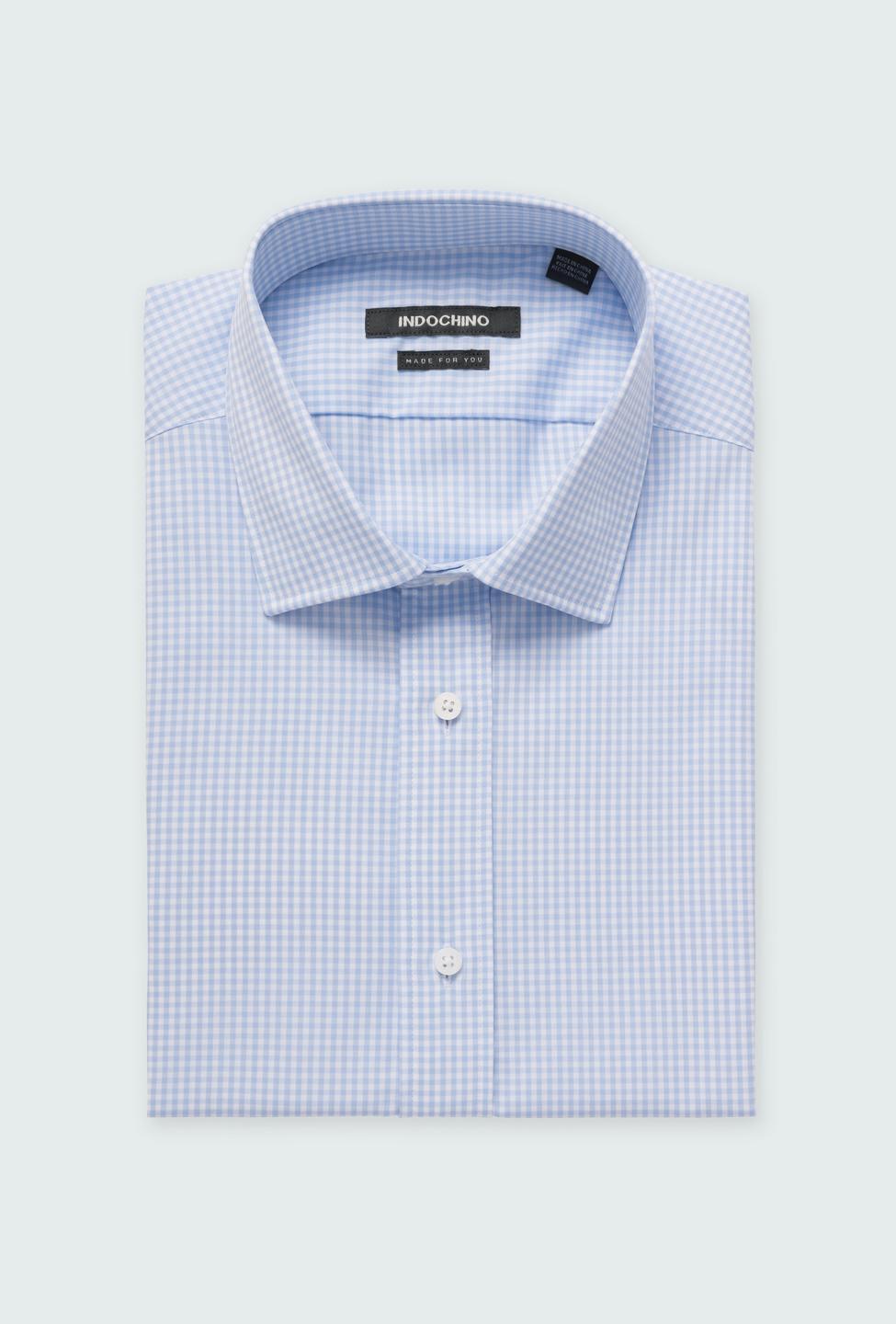 Blue shirt - Helston Checked Design from Premium Indochino Collection