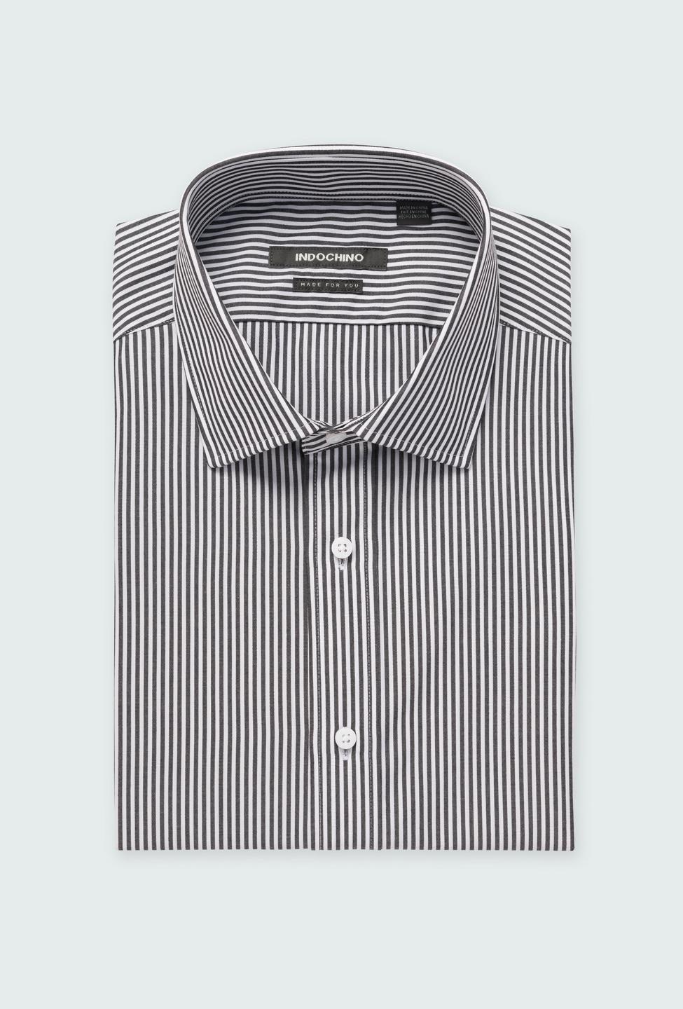 Black shirt - Helston Striped Design from Premium Indochino Collection