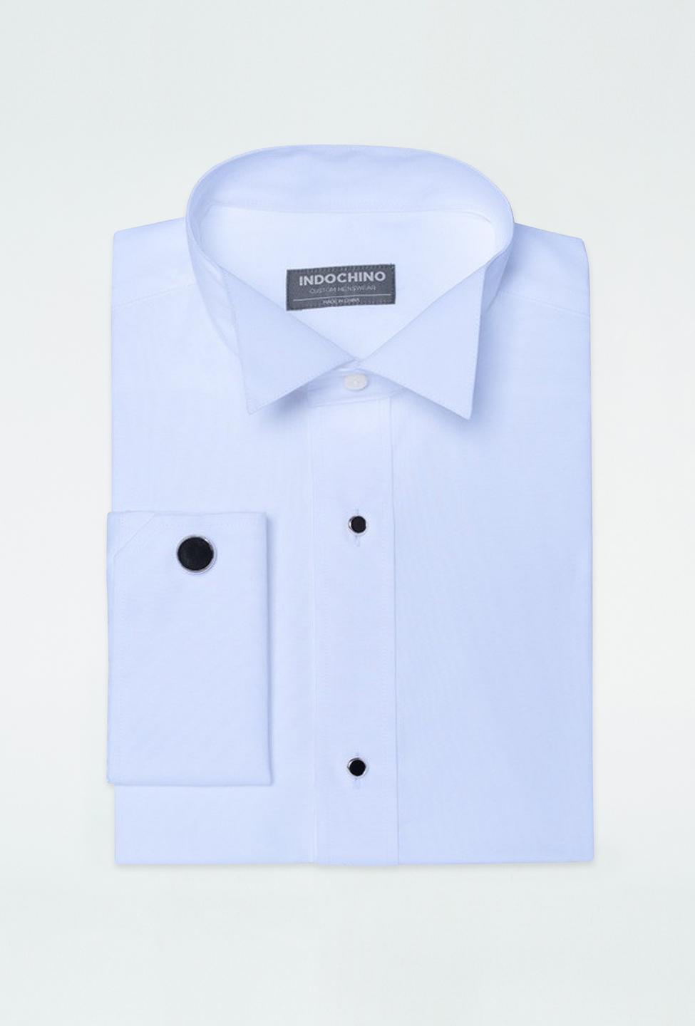 Blue shirt - Helston Solid Design from Tuxedo Indochino Collection