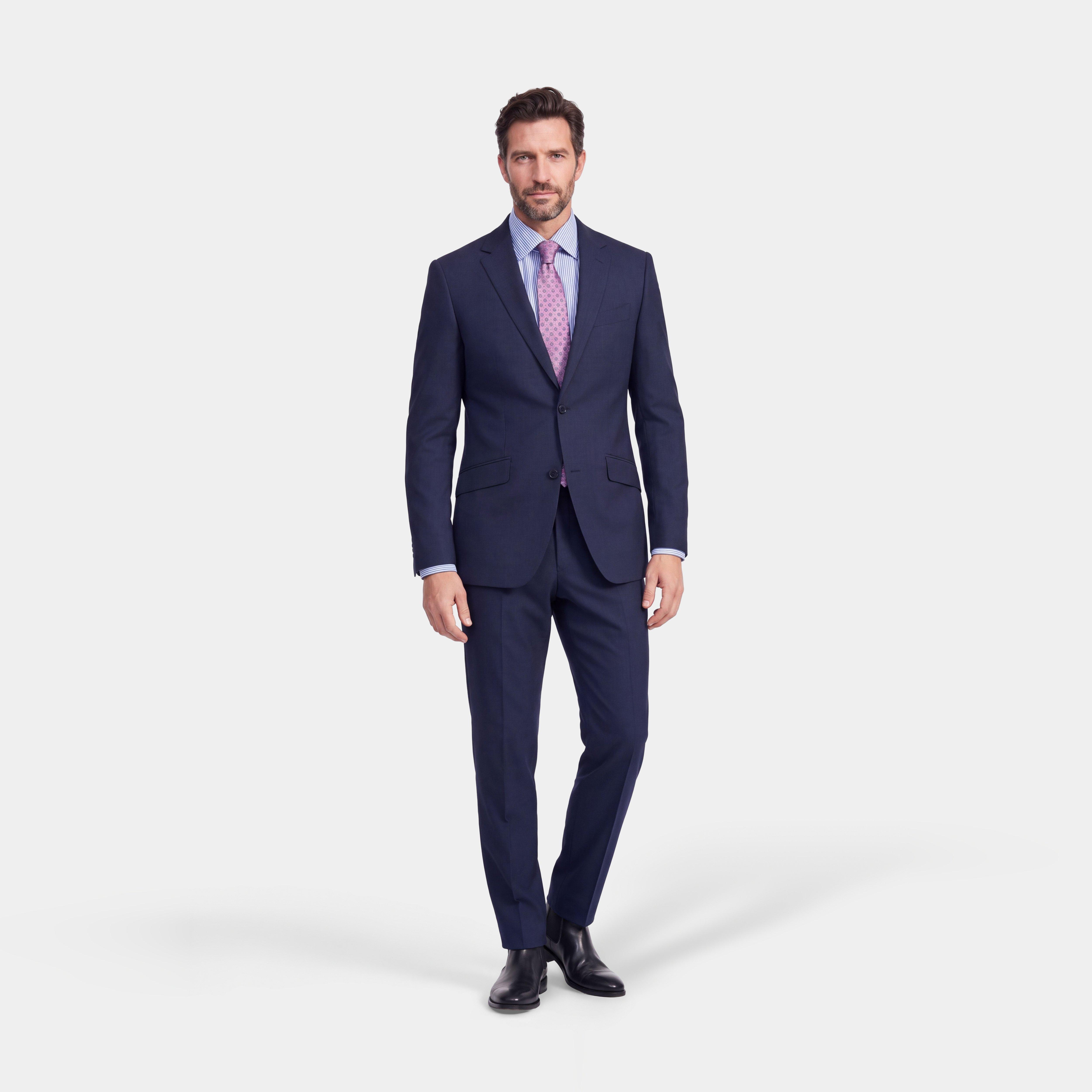 Custom Suits Made For You - Hayward Flannel Navy Suit | INDOCHINO