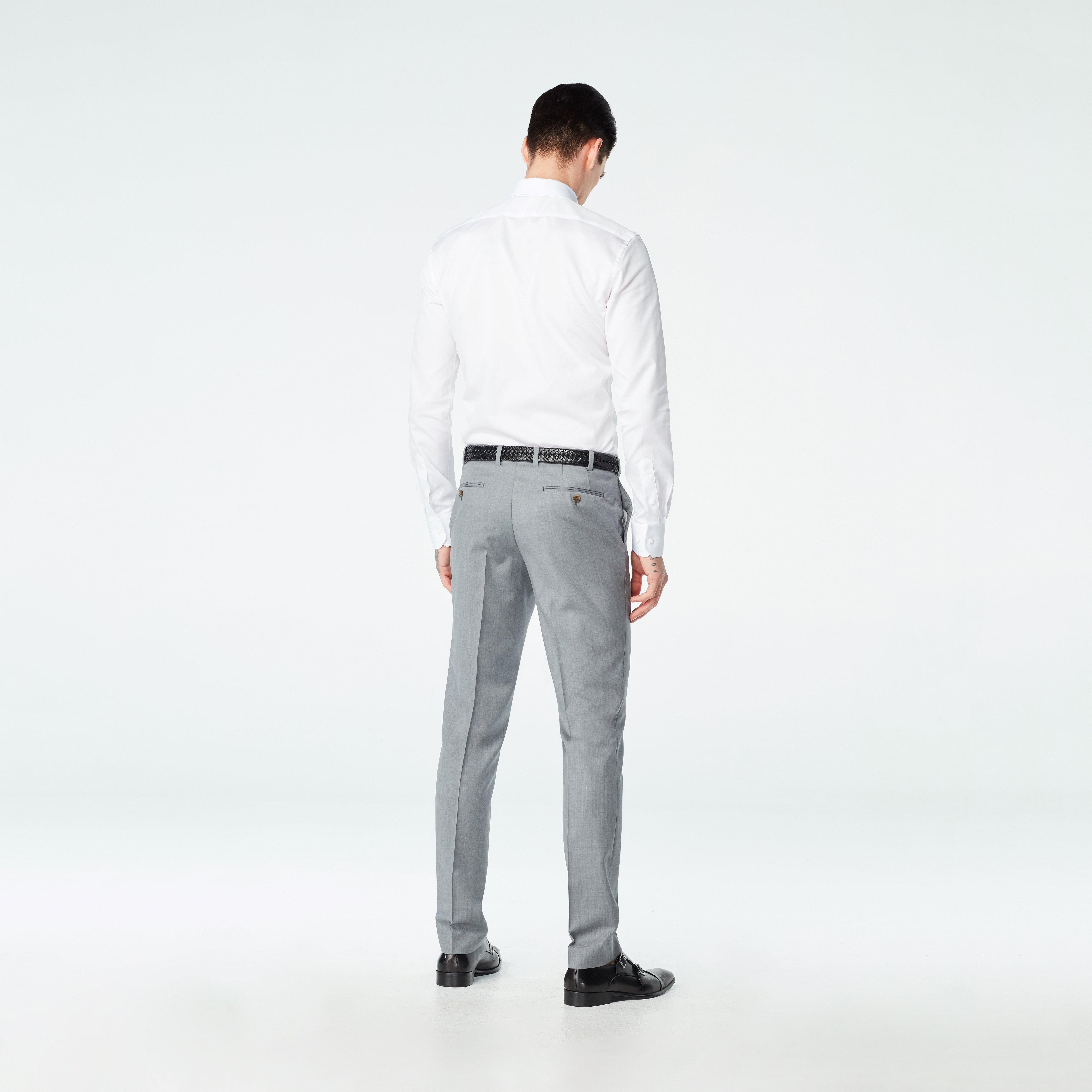 white suit pants