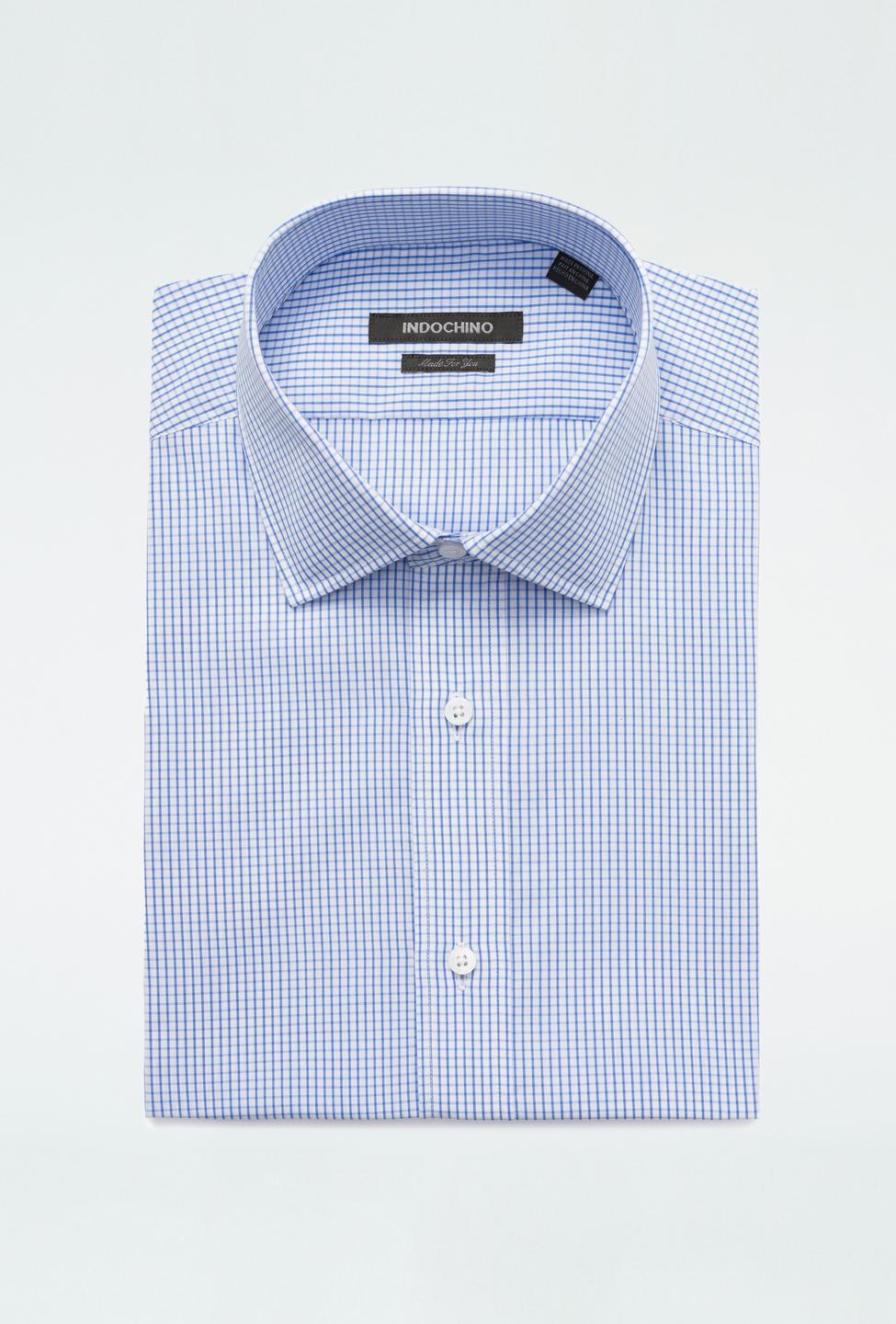 Blue shirt - Harlow Checked Design from Premium Indochino Collection