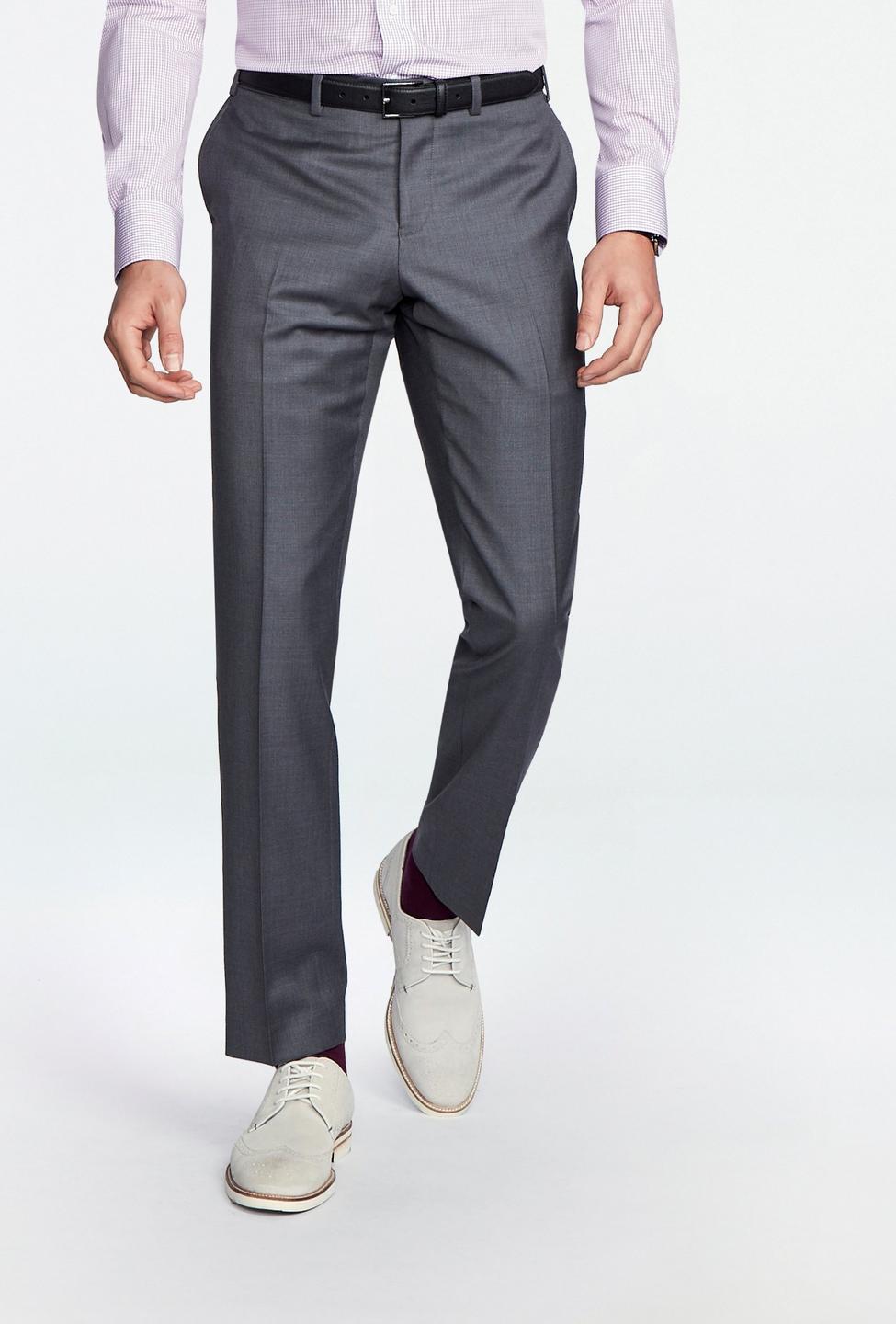 Gray pants - Hemsworth Solid Design from Premium Indochino Collection